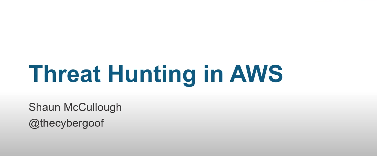 Training: Cloud Security Monitoring and Threat Detection in AWS ...