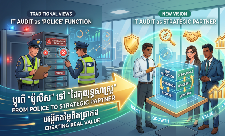 សវនកម្ម IT ជាដៃគូយុទ្ធសាស្ត្រ មិនមែនជាភ្នាក់ងារនគរបាលនោះទេ