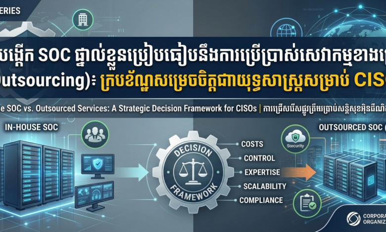 ការបង្កើត SOC ផ្ទាល់ខ្លួនប្រៀបធៀបនឹងការប្រើប្រាស់សេវាកម្មខាងក្រៅ (Outsourcing)៖ ក្របខ័ណ្ឌសម្រេចចិត្តជាយុទ្ធសាស្ត្រសម្រាប់ CISO