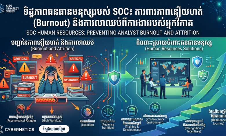 ទិដ្ឋភាពធនធានមនុស្សរបស់ SOC៖ ការពារភាពនឿយហត់ (Burnout) និងការលាឈប់ពីការងាររបស់អ្នកវិភាគ